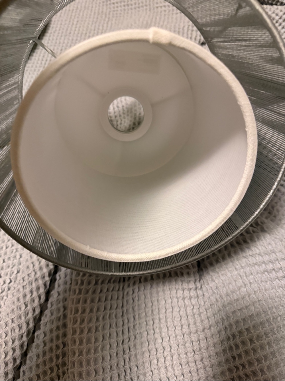 IKEA Gray Ribbed Lamp Shade - Picture 4 of 4